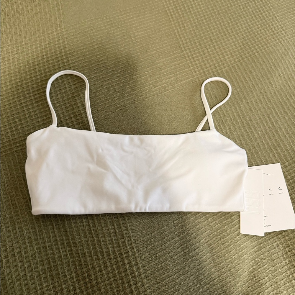 New CSB white freedom sports bra